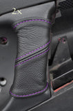 FITS LOTUS ELAN M100 2 X DOOR HANDLE COVERS purple stitch CUSTOM NEW MADE IN UK