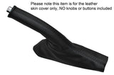 BLACK STITCHING LEATHER SKIN HANDBRAKE GAITER FITS KIA RIO 2011-2015 CUSTOM NEW