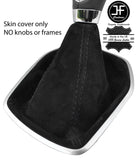 BLACK STITCHING REAL SUEDE MANUAL GEAR GAITER FOR FORD FIESTA MK9 2013-2017