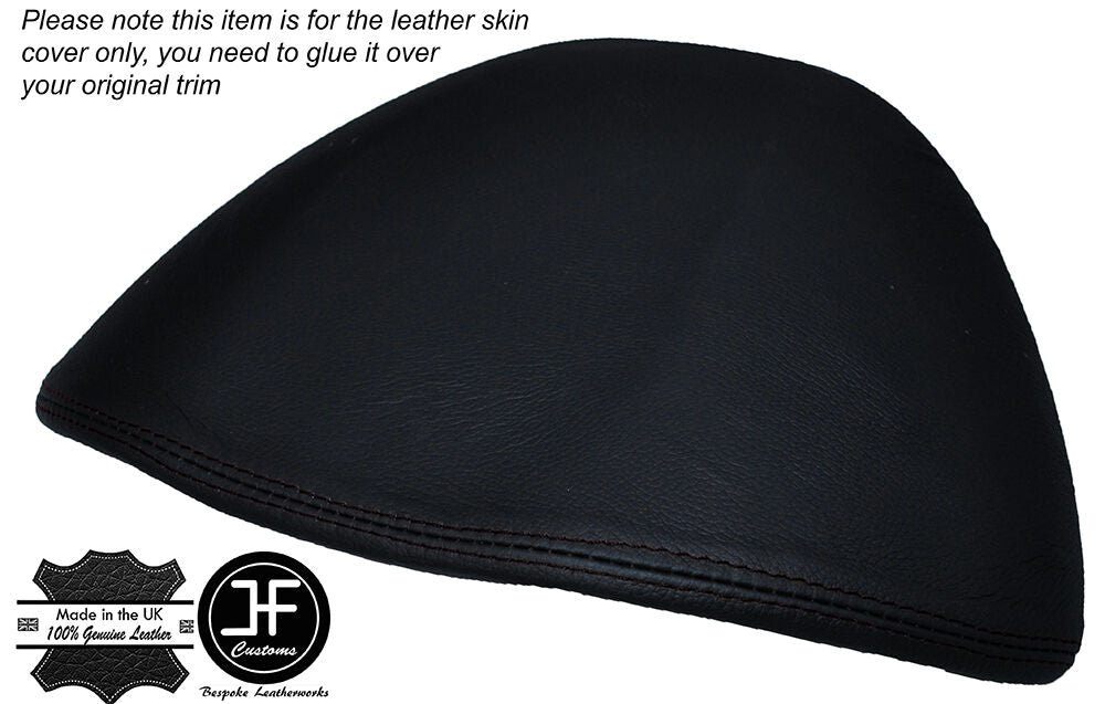 BLACK  STICH INSTRUMENT HOOD TRIM LEATHER COVER FITS VAUXHALL ZAFIRA C 12-16