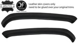 BLACK STITCH 2X REAR DOOR TRIM LEATHER COVERS FOR BMW 3 E90 SALOON 06-13