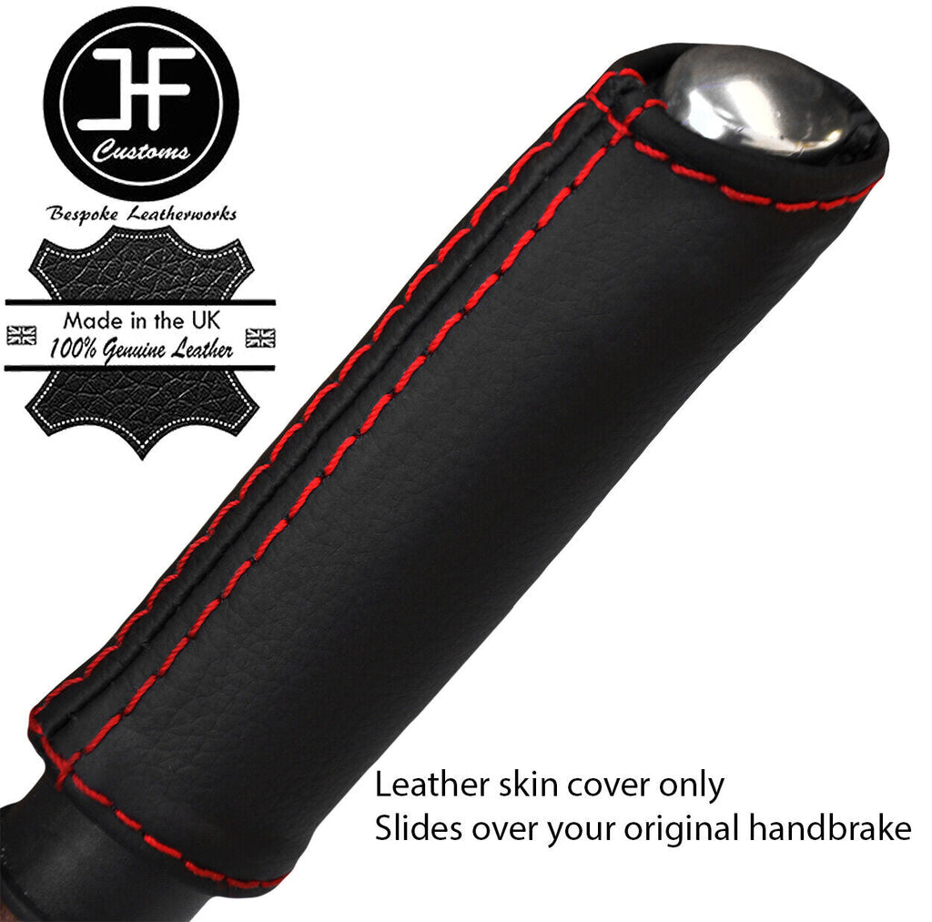 RED STITCH LEATHER HANDBRAKE HANDLE COVER FOR RENAULT LAGUNA MK2 2001-2005