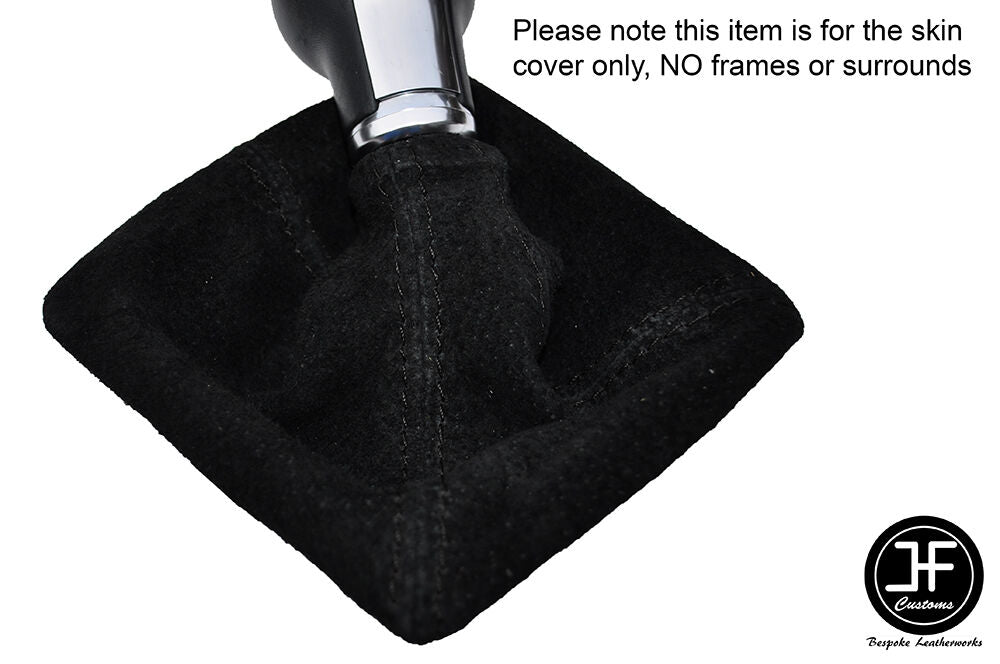 BLACK STITCH MANUAL SUEDE GEAR GAITER FITS PORSCHE BOXSTER 981 & CAYMAN 14-16