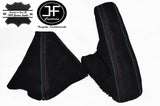FITS BMW E36 E46 91-05 BLACK PU SUEDE GEAR GAITER COVER TRI STITCHING SET