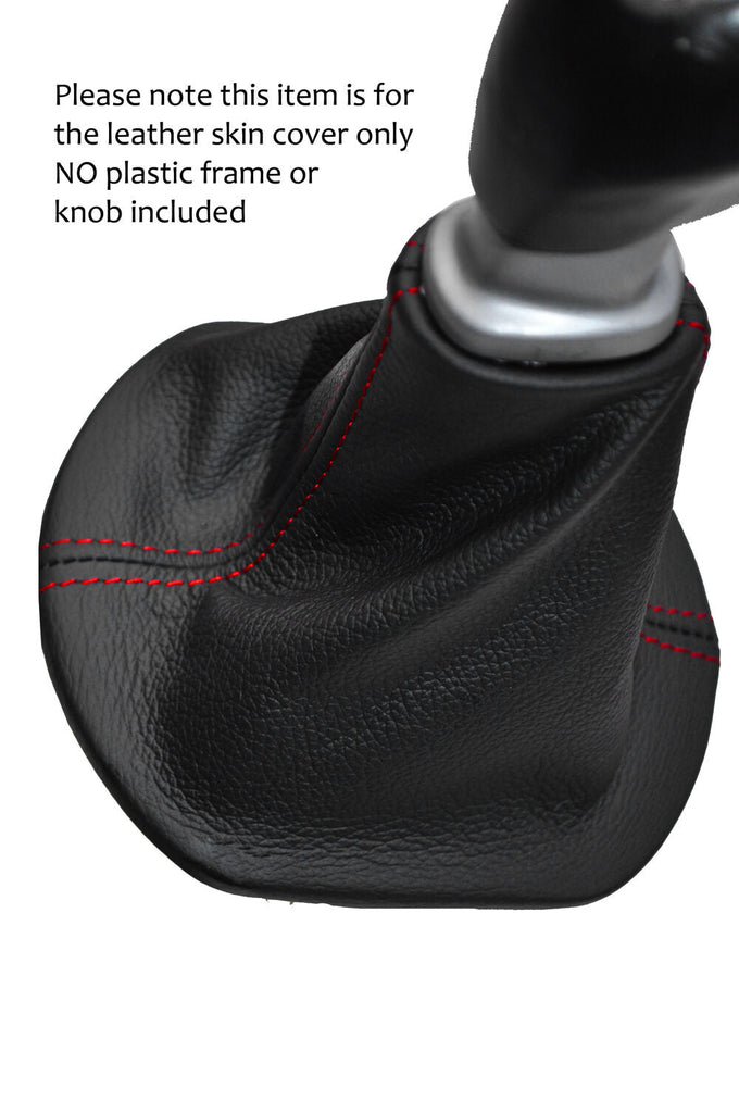 RED STITCH MANUAL LEATHER GEAR GAITER FITS KIA SPORTAGE 2010-2014 CUSTOM NEW