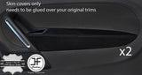 BLACK STITCH 2X FRONT DOOR ARMREST REAL SUEDE COVERS FITS VW BEETLE 2012-2018