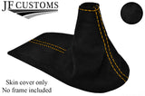 YELLOW STITCH SUEDE GEAR GAITER FITS PORSCHE BOXSTER CARRERA 911 996 986 97-04