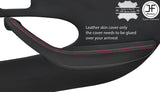 RED STITCH 1X PASSENGER DOOR HANDLE ARMREST LEATHER COVER FITS FIAT BARCHETTA