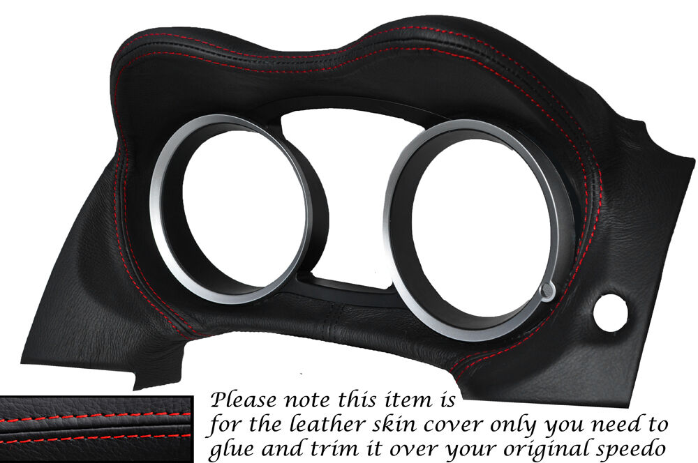 RED STITCH SPEEDO HOOD SURROUND SKIN COVER FITS MITSUBISHI LANCER 2008-2014