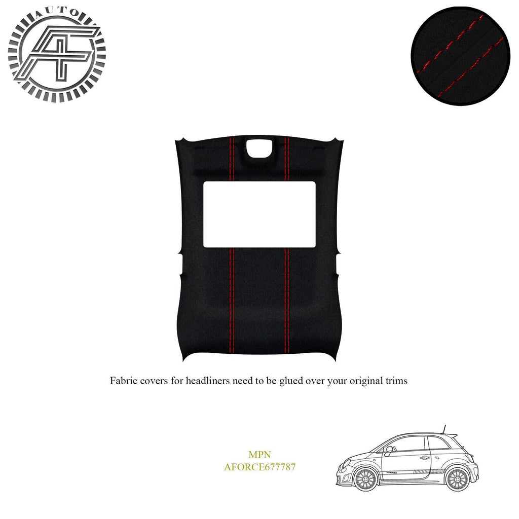 LUXE SUEDE HEADLINER COVER FOR FIAT 500 ABARTH 3 DOOR HATCHBACK + SUNROOF 12-18