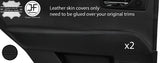 BLACK STITCH 2X REAR DOOR ARMREST LEATHER COVERS FITS LEXUS RX450h RX350 10-15