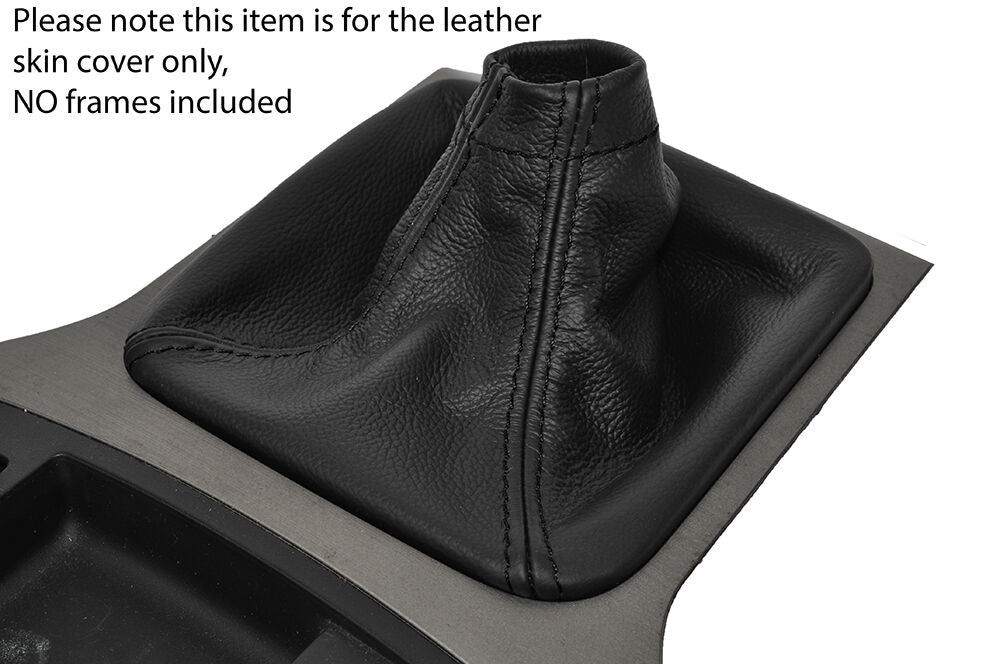 BLACK STITCH LEATHER MANUAL GEAR GAITER FITS SUBARU OUTBACK 2010-2014 CUSTOM NEW