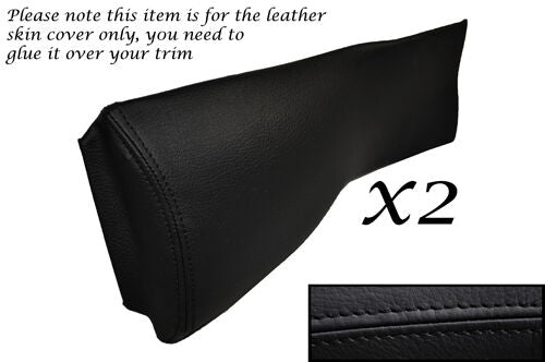 BLACK STITCHING FITS TRIUMPH SPITFIRE & GT6 2X LEATHER KNEE PADS LEATHER COVERS