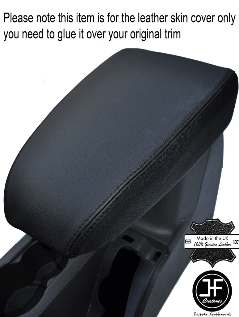 BLACK STITCHING LEATHER ARMREST COVER FITS FORD FOCUS MK2 2005-2008 CUSTOM NEW