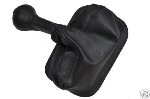 FITS PORSCHE BOXTER LEATHER GEAR GAITER BLACK STITCH CUSTOM NEW MADE IN UK