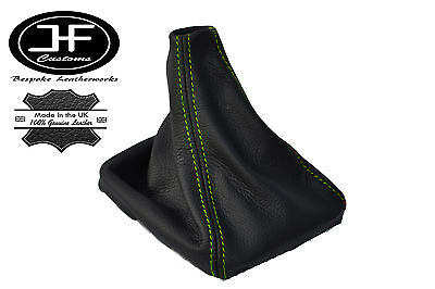 GREEN STITCH LEATHER MANUAL GEAR GAITER SHIFT BOOT FOR VOLVO S70 V70 1996-2007