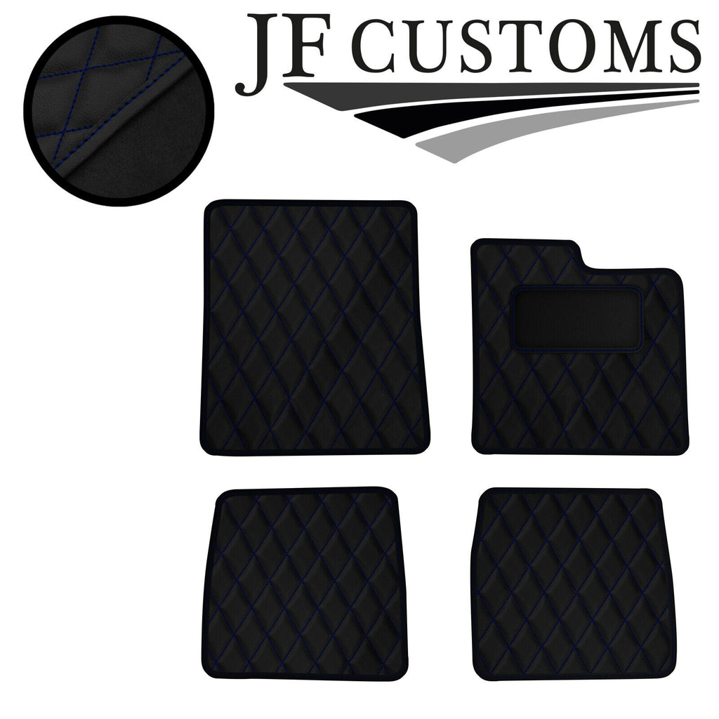 D BLUE DIAMOND STITCH VINYL 4X TAILORED FLOOR CARPETS FOR FORD CONSUL MK2 JF1