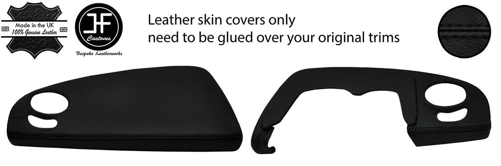 BLACK STITCH TOP DASHBOARD TRIM LEATHER COVERS FOR SMART ROADSTER 452 03-05