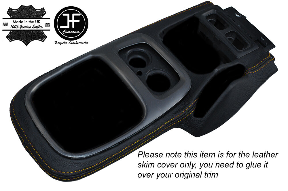 YELLOW STICH CENTRE CONSOLE GEAR SURROUND TRIM SKIN COVER FITS HONDA S2000 99-03
