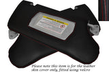 RED STITCH FITS MERCEDES ML M CLASS W163 98-05 2X SUN VISORS LEATHER COVERS