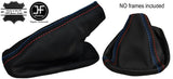 BLACK & TRI STITCH LEATHER GEAR HANDBRAKE GAITER FITS BMW E90 E91 E92 E93