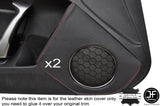 RED STICH 2X DOOR SPEAKER TRIM LEATHER COVER FOR TOYOTA GT86 SUBARU BRZ 12-16