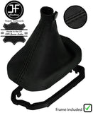 BLACK STITCH LEATHER MANUAL GEAR GAITER+PLASTIC FRAME FITS JEEP RENEGADE 14-20