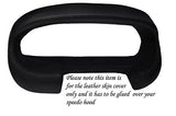 black stitch FITS ROVER 200 25 MG ZR 95-03 GAUGE HOOD SPEEDO LEATHER COVER