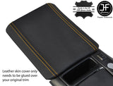 YELLOW STITCHING TOP GRAIN LEATHER ARMREST LID COVER FITS HONDA S2000 1999-2003