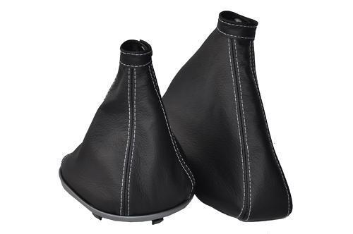 grey stitch FITS ALFA ROMEO 159 2005-2011 LEATHER GEAR & HANDBRAKE GAITERS