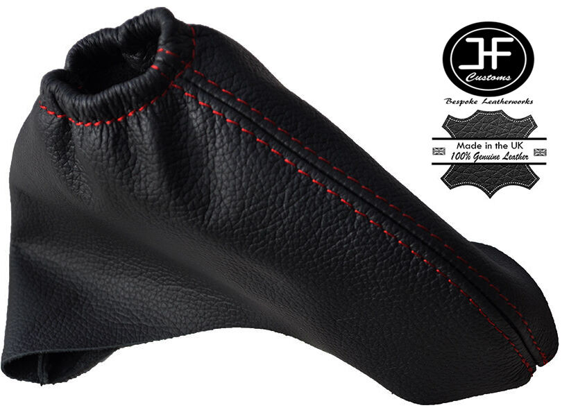 RED STITCH FITS CITROEN C5 MK2 2008-2015 HANDBRAKE GAITER REAL LEATHER COVER