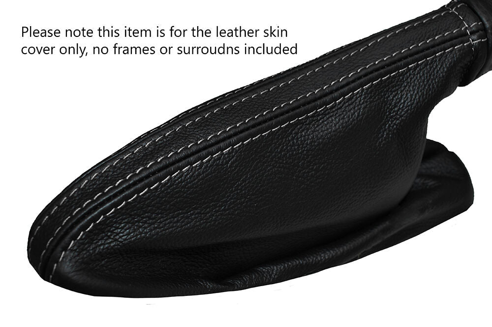 GREY STITCHING LEATHER SKIN HANDBRAKE GAITER FITS FORD MUSTANG 2010-2014