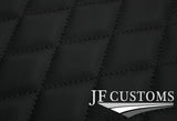 D GREY DIAMOND STITCH VINYL 2X TAILORED FLOOR CARPET FOR SMART FORTWO 453 14-21