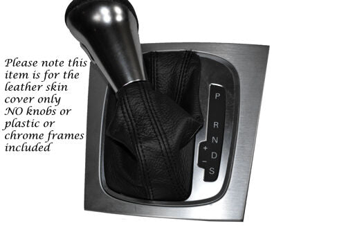 BLACK STITCH FITS AUDI A3 2005-2012 DSG AUTO AUTOMATIC LEATHER GEAR GAITER ONLY