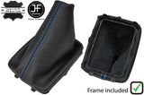 BLUE STITCH LEATHER MANUAL GEAR+PLASTIC FRAME FOR PEUGEOT 206 & 206 CC 98-12