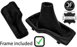 BLACK REAL LEATHER AUTO GEAR GAITER + PLASTIC FRAME FITS KIA OPTIMA 2016-2019