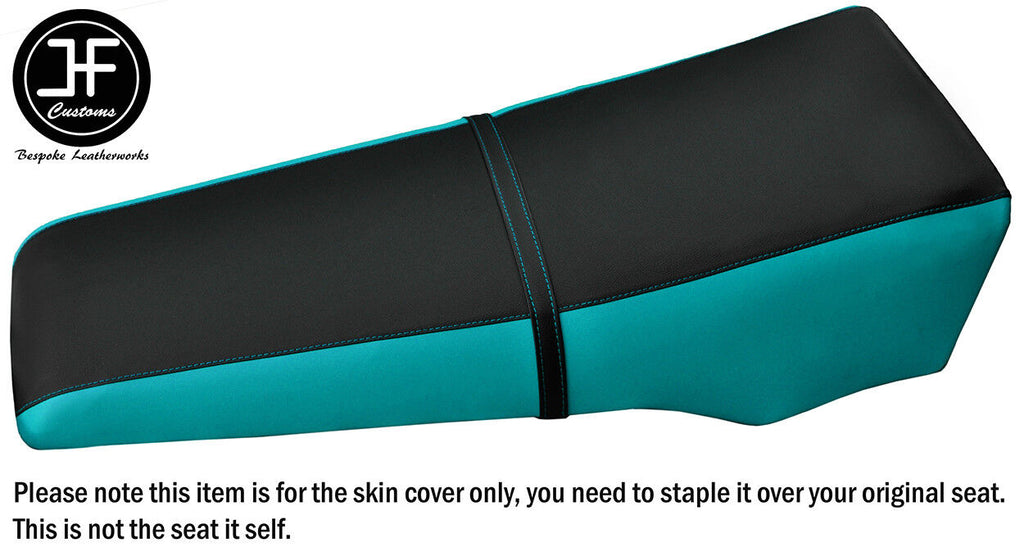 BLACK AND TEAL VINYL CUSTOM FITS SEA DOO 587 XP SP SPX SPI 83-93 SEAT COVER ONLY