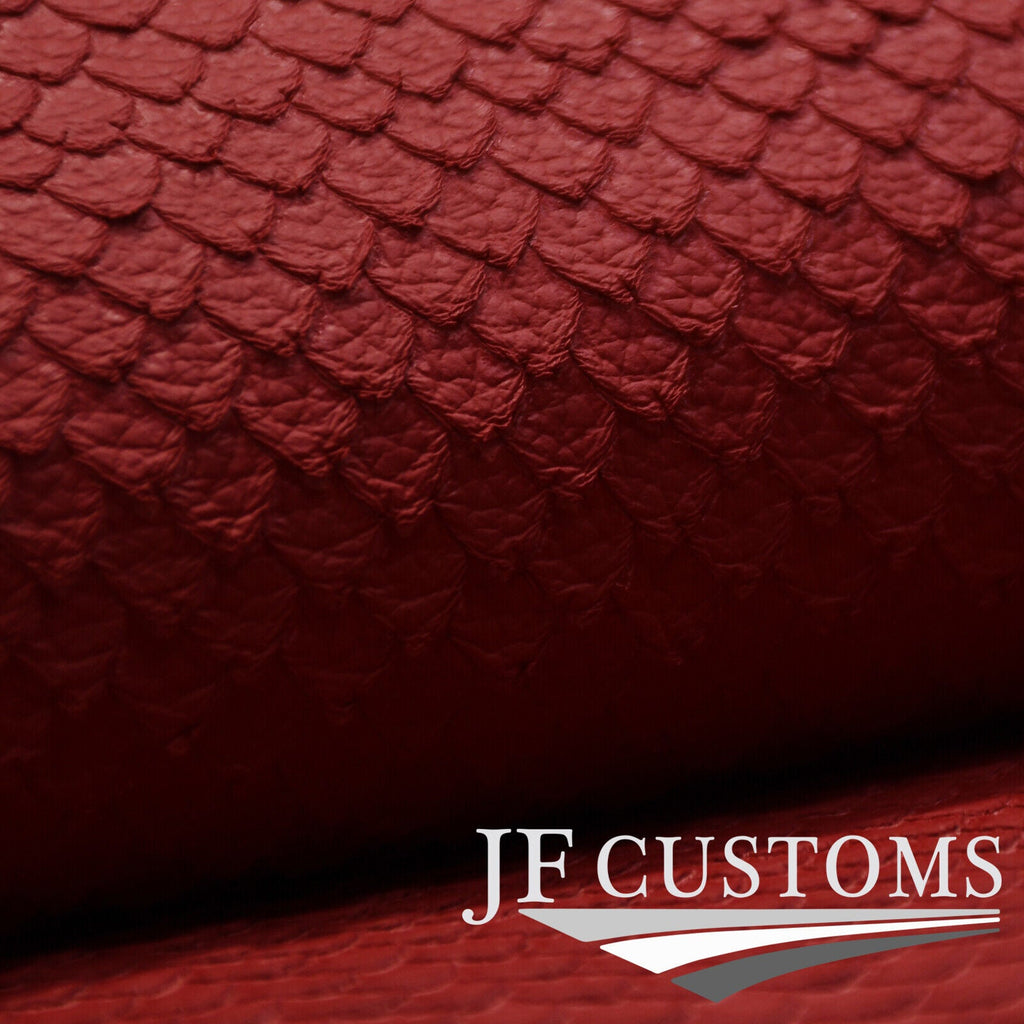 D RED LEATHER SCALE PATTERN 100cm x 150cm QUALITY PREMIUM CRAFT TEXTILE DSG1