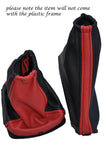 FITS FORD FOCUS MK1 1998-2004 GEAR HANDBRAKE GAITER BLACK &  RED 2 TONE