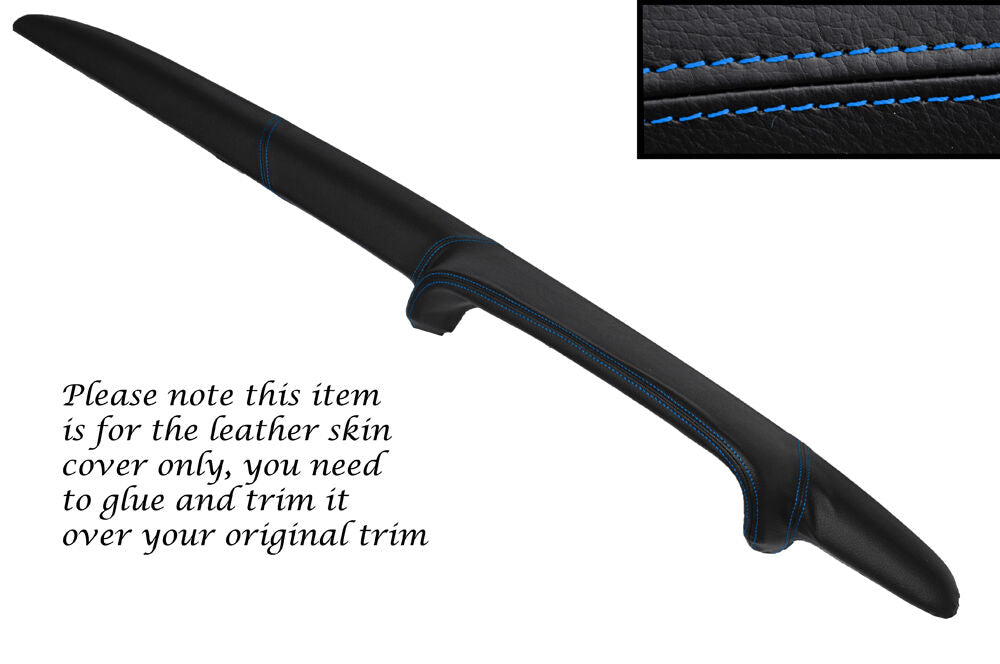 BLUE STITCH TOP DASH DASHBOARD LEATHER SKIN COVER FITS FORD ESCORT MK2 MEXICO