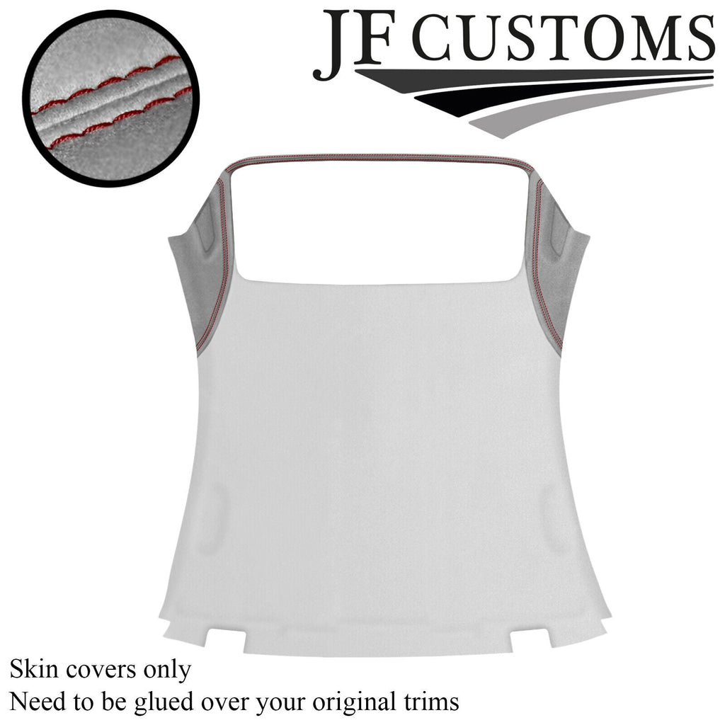 D RED STITCH L GREY SUEDE 2X C PILLAR+TRIM HARD ROOF COVER FOR BMW E46 CABRIO