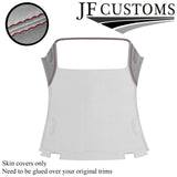 D RED STITCH L GREY SUEDE 2X C PILLAR+TRIM HARD ROOF COVER FOR BMW E46 CABRIO