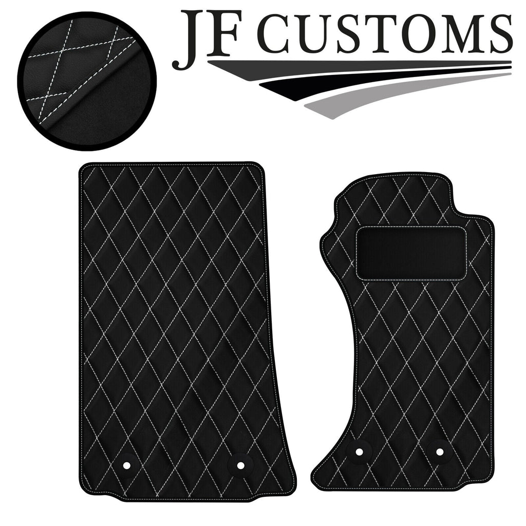 WHITE DIAMOND VINYL 2X TAILORED FLOOR CARPETS FOR MAZDA MX5 MK3 06-14 JF1