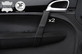 BLACK STICH 2X FRONT DOOR HANDLE LEATHER COVERS FITS PORSCHE CAYENNE 955 957