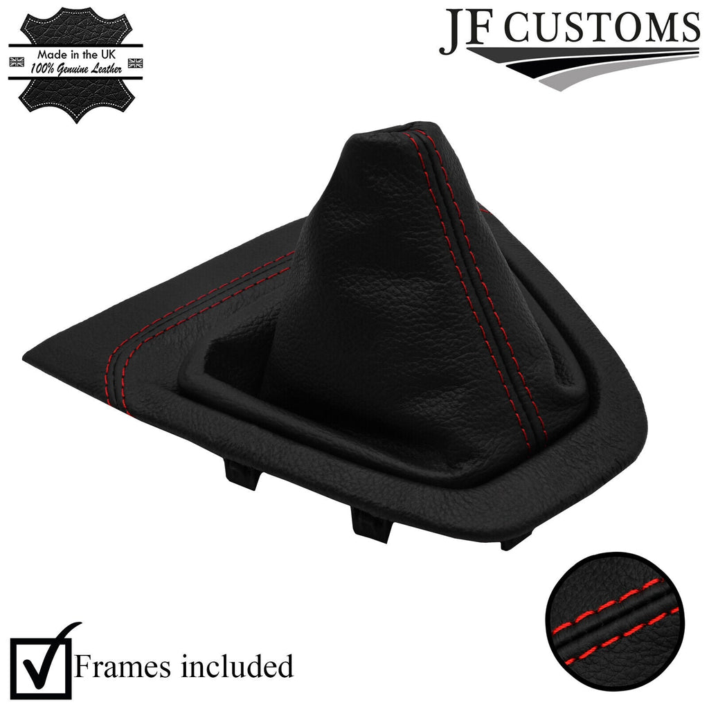 RED STITCH LEATHER GEAR+SURROUND COVER+FRAME FOR VAUXHALL VIVARO 2019-2022