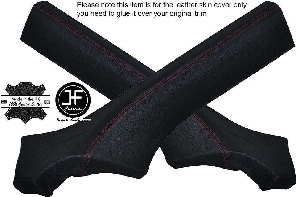 RED STITCH 2X TOP REAR DOOR CAPPINGS LEATHER COVERS FITS BMW 6 SERIES E24