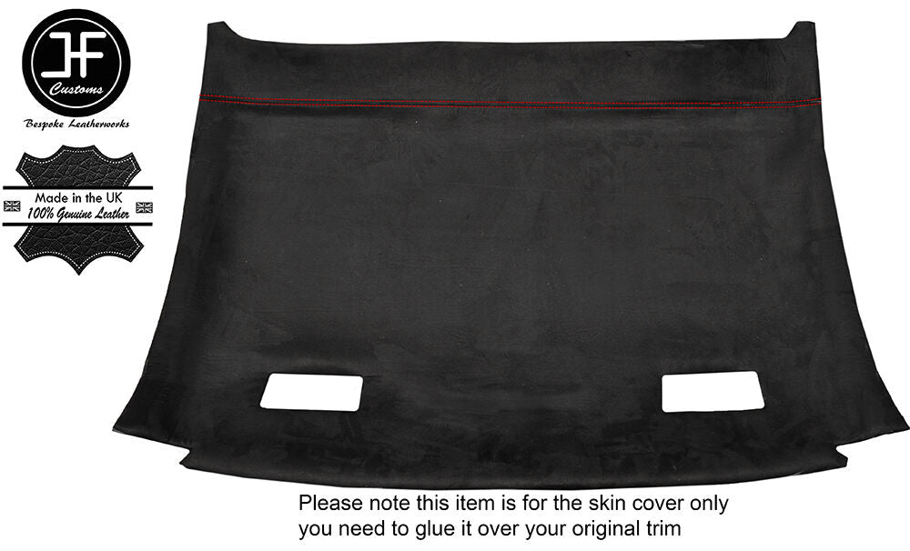 RED STITCH ROOF HEADLINING LUXE SUEDE COVER FITS PORSCHE 928 S2 S4 CUSTOM NEW