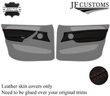 D RED STITCH 2X FRONT DOOR CARD TRIM KIT LEATHER COVER FOR BMW X6 E71 E72 07-14