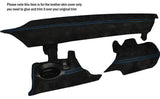 BLUE STITCH 3 PIECE LOWER DASH TRIM SUEDE SKIN COVERS FITS BMW MINI R56 07-14