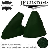DARK GREEN LEATHER SKIN MANUAL GEAR & HANDBRAKE GAITERS FITS MG MG TF 2002-2005